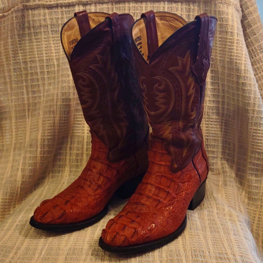 Genuine Crocodile Corral Western Cowboy Boots 9D